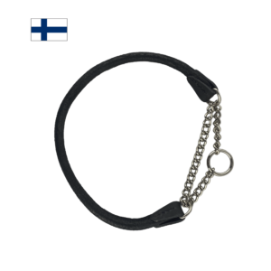puolikiristävä noutajapanta, nahkaa